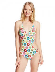 PAUL FRANK 大嘴猴 Circles and Stripes Monokini 女士连身泳衣