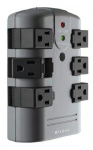 电器保护神！Belkin贝尔金 Outlet Pivot Surge 8孔防电涌插座