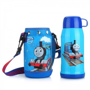 托马斯&朋友（Thomas&Friends）儿童高真空不锈钢保温杯配提袋480ml（蓝色）4285TM
