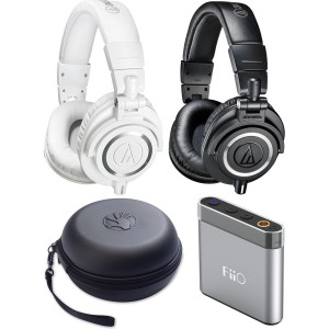 【黑色星期五】 铁三角 ATH-M50x 监听耳机+FiiO 飞傲 A1 便携式耳机放大器 +