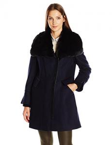 限尺码： VIA SPIGA Asymmetrical Coat 女士羊毛大衣