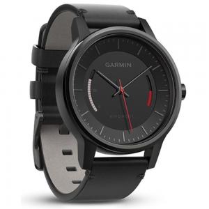 Garmin 佳明 Vivomove 运动智能手表 黑色 皮质表带