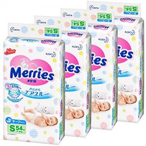 Kao 花王 Merries 妙而舒 婴儿纸尿裤 S54片*4包