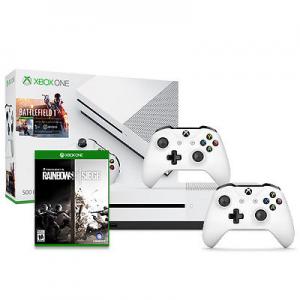 Microsoft 微软 Xbox One S 500GB《战地1》同捆版+额外手柄+《彩虹六号围攻》
