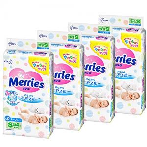 kao 花王 Merries 婴儿纸尿裤 S号 54片*4包