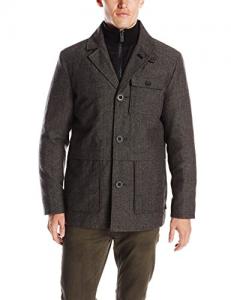 Kenneth ColeKENNETH COLE Herringbone 男士羊毛混纺夹克