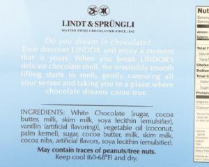 Lindt 瑞士莲 Stracciatella 白巧克力 软心巧克力球 60粒装