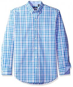 IZOD 男士格纹长袖衬衫