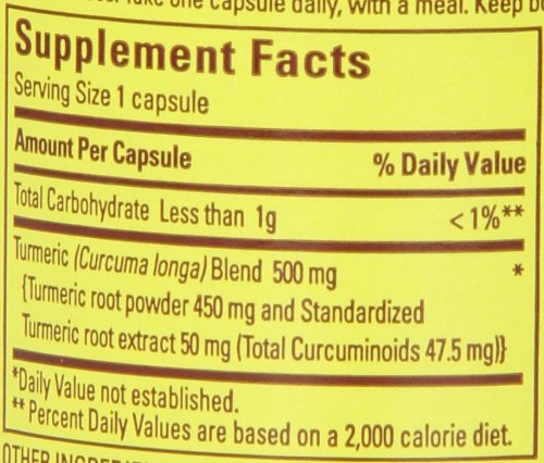 Nature Made Tumeric Capsules 500 Mg, 60 Count