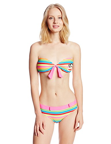 Paul Frank 大嘴猴 Circles and Stripes Bandeau 条纹比基尼套装