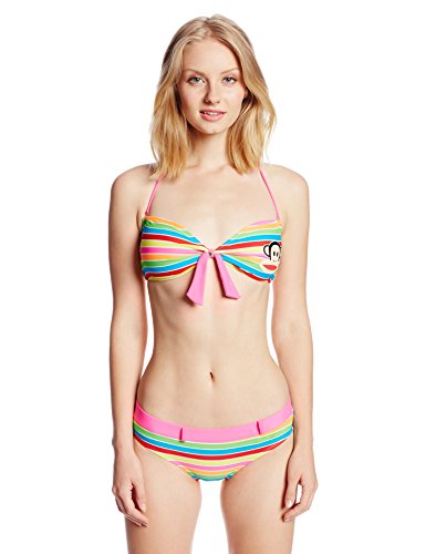 Paul Frank 大嘴猴 Circles and Stripes Bandeau 条纹比基尼套装