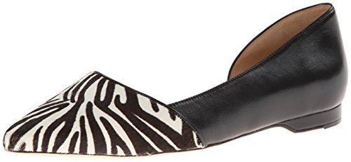 Cole Haan 可汗 女士小尖头斑马纹马毛平底鞋