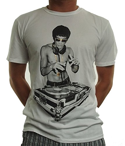 复联2小唐尼同款，Bruce Lee DJ Mens 李小龙DJ印花T恤衫