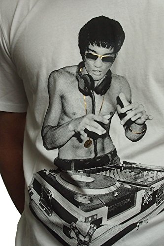 复联2小唐尼同款，Bruce Lee DJ Mens 李小龙DJ印花T恤衫