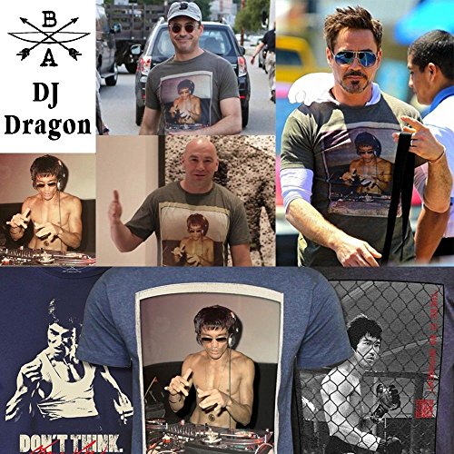 复联2小唐尼同款，Bruce Lee DJ Mens 李小龙DJ印花T恤衫
