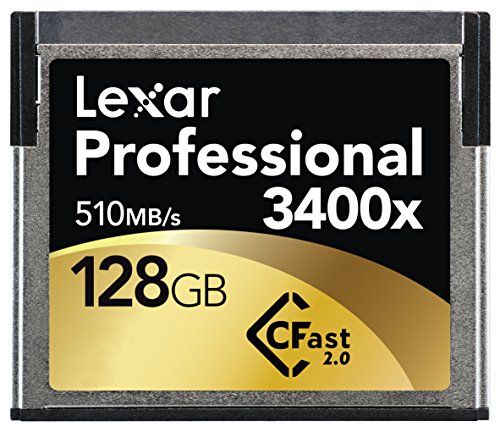 Lexar雷克沙Professional 3400x 128GB CFast 2.0存储卡（读取510MB/s）