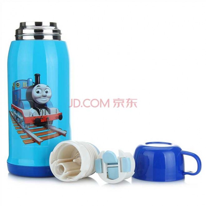 托马斯&朋友（Thomas&Friends）儿童高真空不锈钢保温杯配提袋480ml（蓝色）4285TM