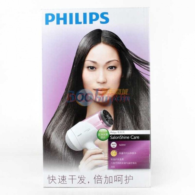 飞利浦（PHILIPS）HP8200 六档风速, 57°C 恒温护发,可折叠随身携带 1600 瓦动力吹风