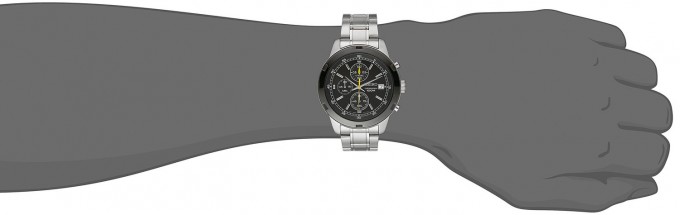 SEIKO 精工 三眼计时男表 SKS435