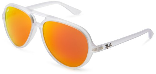 RAY-BAN 雷朋 0RB4125 Cats 5000系列 透明框炫闪镜片太阳镜   