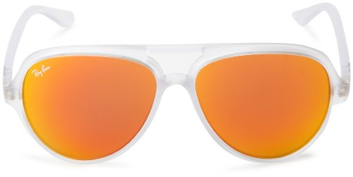 RAY-BAN 雷朋 0RB4125 Cats 5000系列 透明框炫闪镜片太阳镜   
