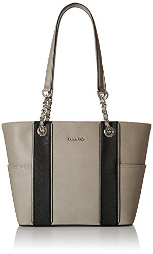 Calvin Klein SaffiaNo 女款拼色真皮手袋