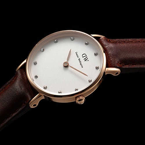 Daniel Wellington 丹尼尔惠灵顿 施华洛世奇水晶水钻皮带腕表0900DW