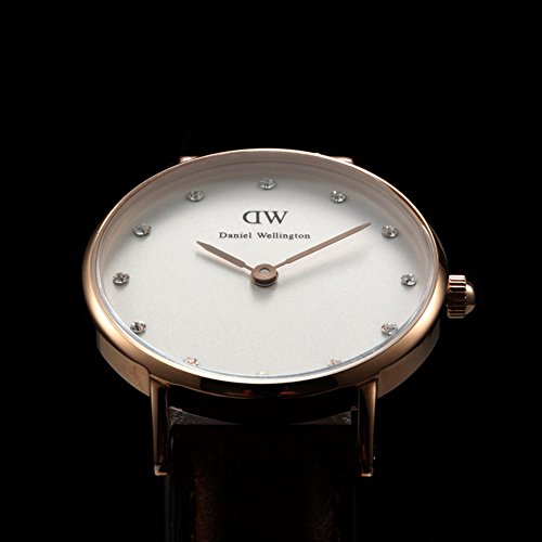 Daniel Wellington 丹尼尔惠灵顿 施华洛世奇水晶水钻皮带腕表0900DW