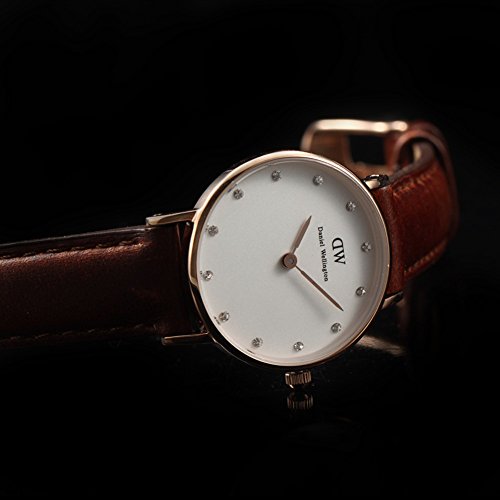 Daniel Wellington 丹尼尔惠灵顿 施华洛世奇水晶水钻皮带腕表0900DW