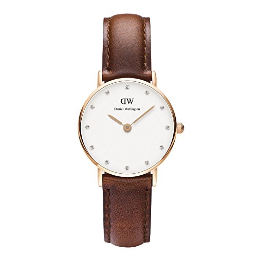 Daniel Wellington 丹尼尔惠灵顿 施华洛世奇水晶水钻皮带腕表0900DW