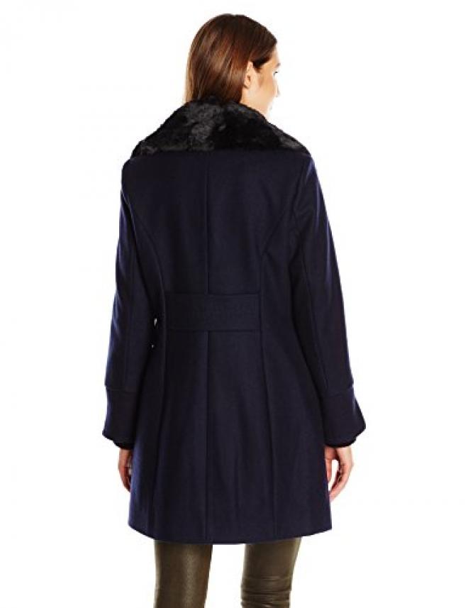 限尺码： VIA SPIGA Asymmetrical Coat 女士羊毛大衣