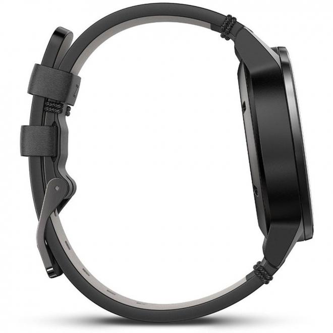 Garmin 佳明 Vivomove 运动智能手表 黑色 皮质表带