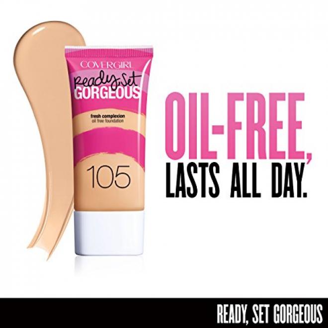 COVERGIRL Ready Set Gorgeous 清爽雾面粉底液105, 1 oz