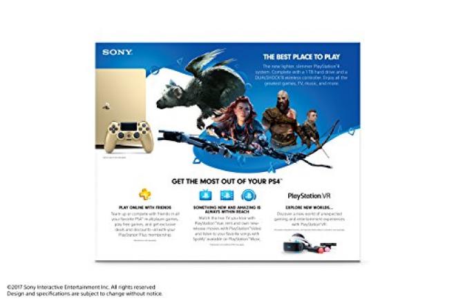降价预售：金色限定版Sony PlayStation PS4 Slim 1TB