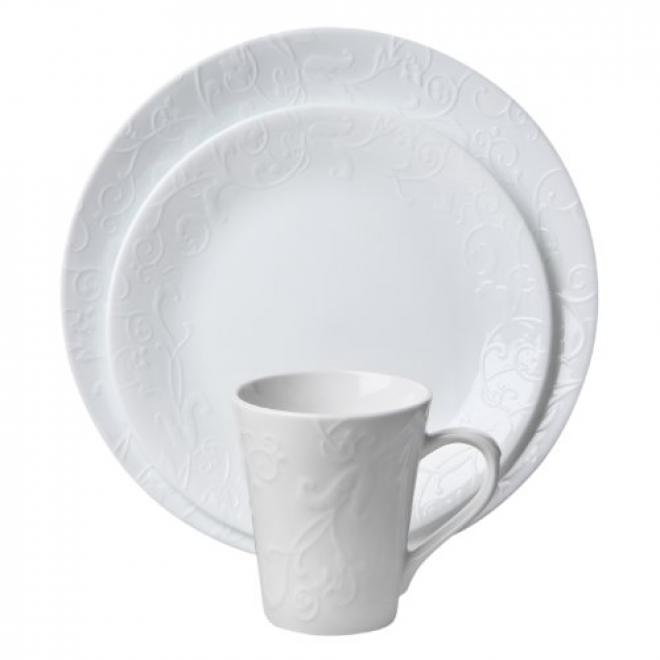 Corelle 康宁餐具 Embossed Bella Faenza 精细餐具16件套