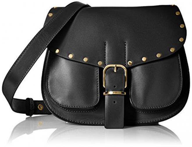 REBECCA MINKOFF BIKER SADDLE 女士真皮铆钉马鞍包