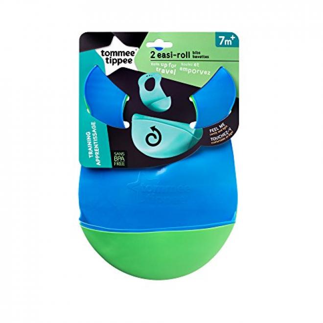 tommee tippee 汤美天地 宝宝可卷摺软围兜 2个