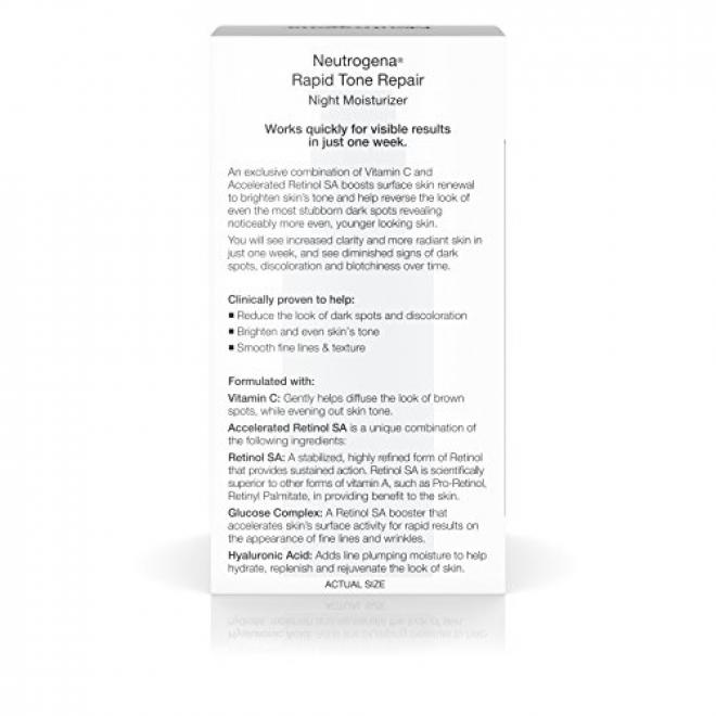 Neutrogena 露得清 rapid tone repair速效美白均匀肤色A醇+VC保湿晚霜