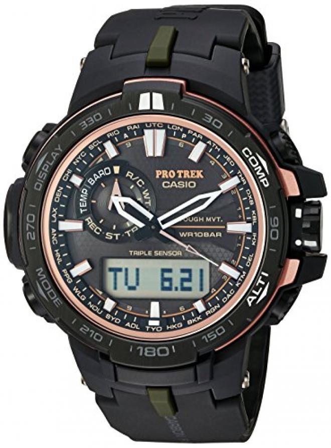 Casio 卡西欧 Pro Trek PRW-S6000Y-1CR 男款光动能电波登山手表