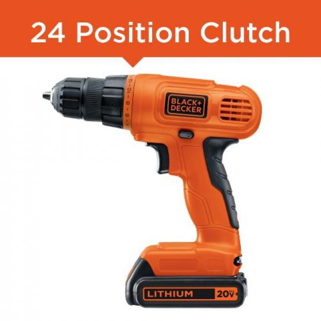 Black Decker 百得 LD120VA 20V无线电钻套装