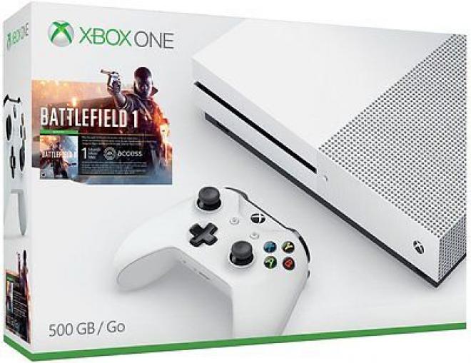 Microsoft 微软 Xbox One S 500GB《战地1》同捆版+额外手柄+《彩虹六号围攻》