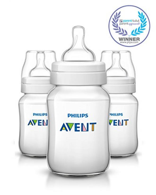 AVENT 新安怡 高级经典系列宽口PP奶瓶 SCF563/17 260ml*3只