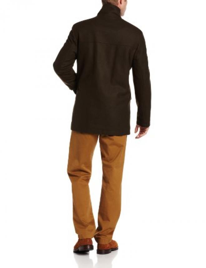 IZOD Stand Collar 男士羊毛混纺大衣