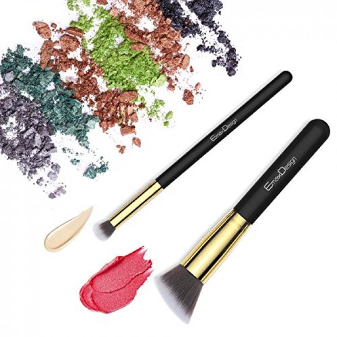 EmaxDesign Makeup Brushes 10+1 Pieces Makeup Brush Set
