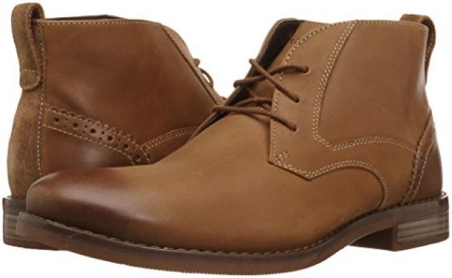 ROCKPORT 乐步 Karwin Chukka 男士真皮休闲鞋