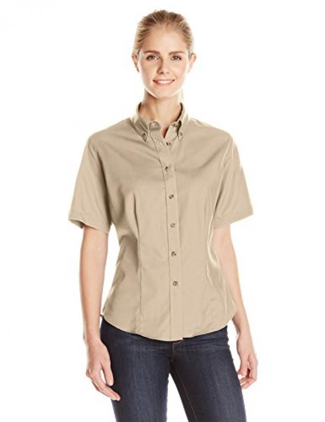 LEE Women's Meridian Performance Twill Short-Sleeve Shirt