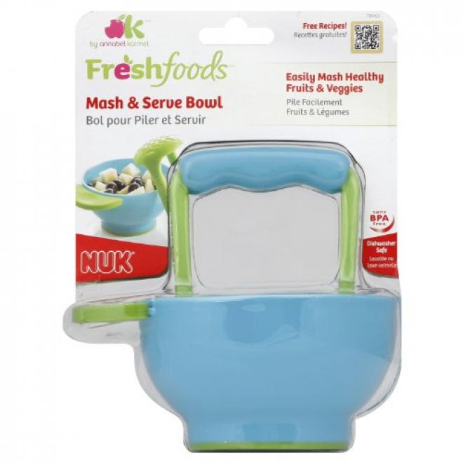 NUK Mash and Serve Bowl for Making Homemade Baby Food婴儿食物自制碗