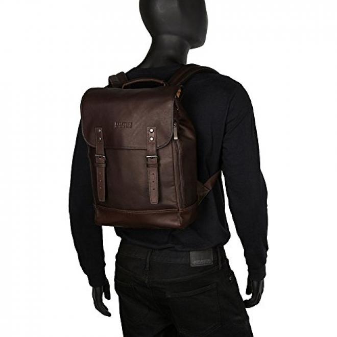 KENNETH COLE REACTION Colombian Leather Single Gusset 真皮双肩包