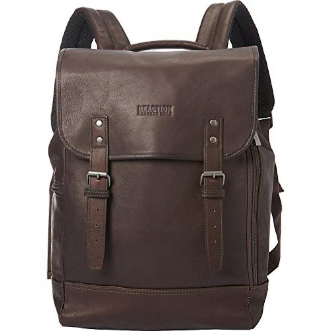 KENNETH COLE REACTION Colombian Leather Single Gusset 真皮双肩包