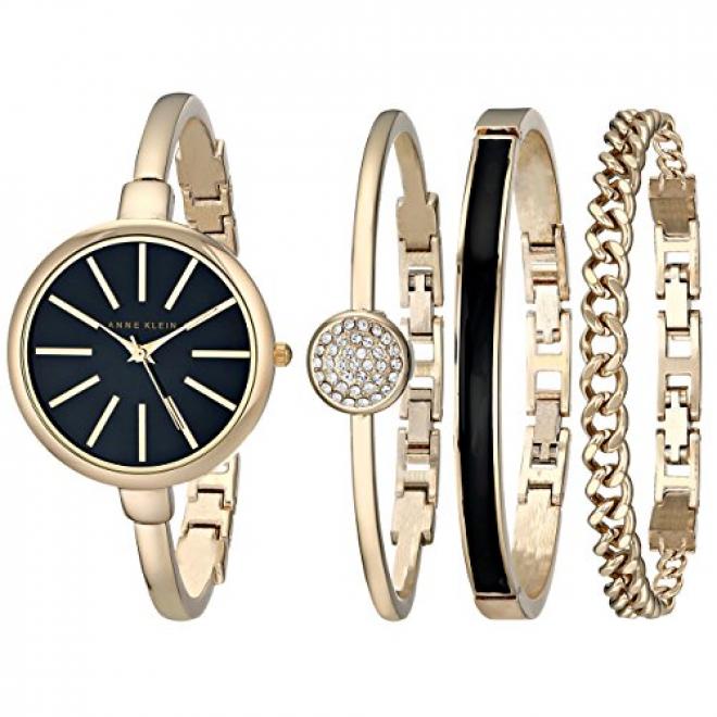 Anne Klein Women's AK/1470 女士手表手镯套装